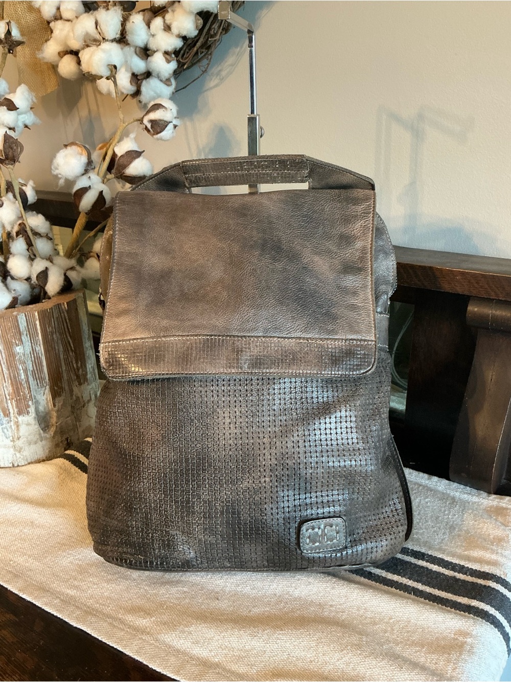 Bed Stu Patsy Convertible 4 Way Leather Backpack Bag Graphito Black MSRP $335 - Picture 3 of 14